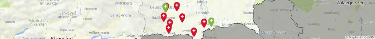 Kartenansicht für Apotheken-Notdienste in der Nähe von Oberhaag (Leibnitz, Steiermark)